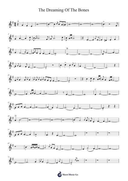 The Dreaming Of The Bones Sheet Music by Peter_94-Arr.Bergdrew Browningthur