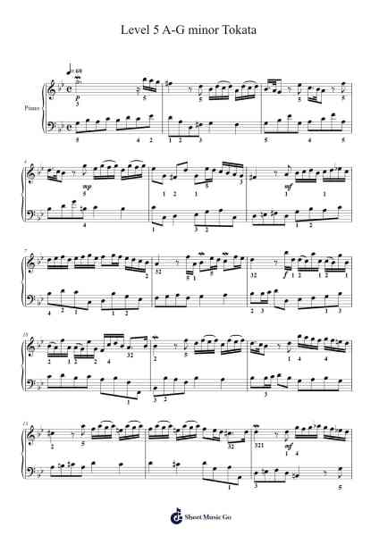Level 5 A-G minor Tokata 樂譜由 undefined - 編曲 Nyroy Vebe
