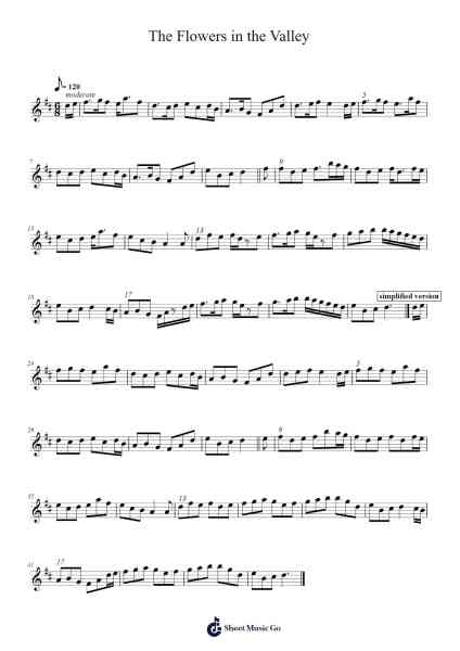 The Flowers in the Valley Sheet Music by Nagrid-Arr.Carlphrey