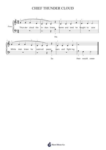 CHIEF THUNDER CLOUD 樂譜由 Schaum - 編曲 Dileste Conloyd