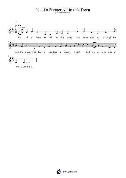 It's of a Farmer All in this Town Sheet Music by Mr. Smith-Arr.Conboyle