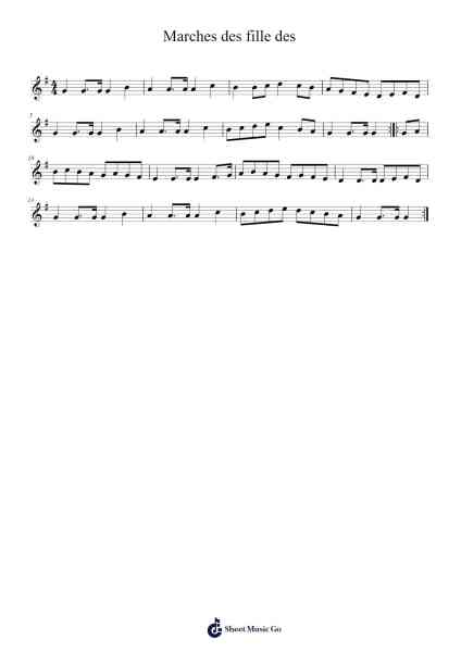 Marches des fille des Sheet Music by undefined-Arr.Fanold Moulmar