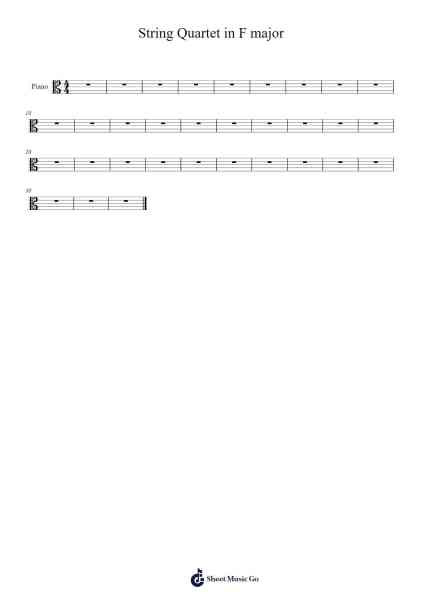 String Quartet in F major 乐谱由 undefined - 编曲 Duttnin Moulnorth