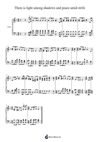 There is light among shadows and peace amid strife 楽譜 by Isaac Watts-Arr.Yvonmuel