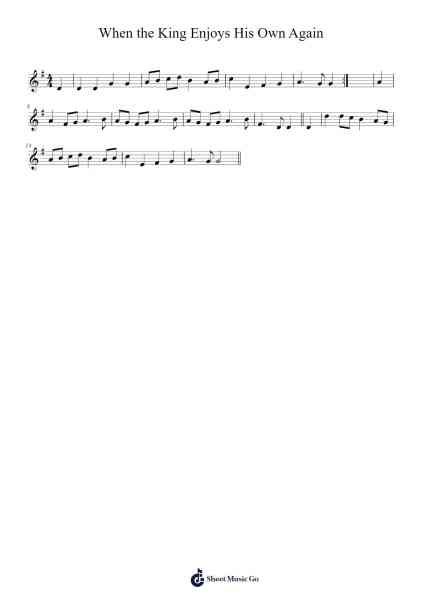 When the King Enjoys His Own Again Musica per pianoforte di HarmonicNeil - Arr.Leiflance Bessvian