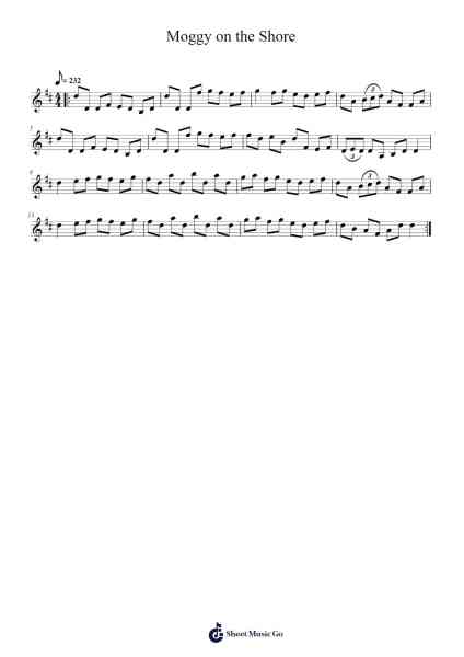 Moggy on the Shore Sheet Music by undefined-Arr.Agsean