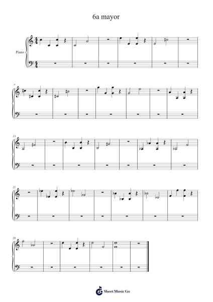 6a mayor Musica per pianoforte di undefined - Arr.Flowergess