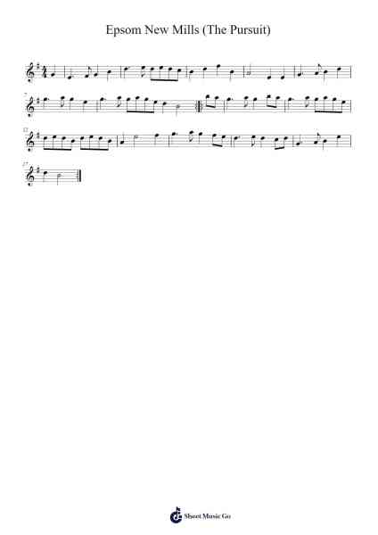 Epsom New Mills (The Pursuit) 樂譜由 Trad - 編曲 Saxbraith