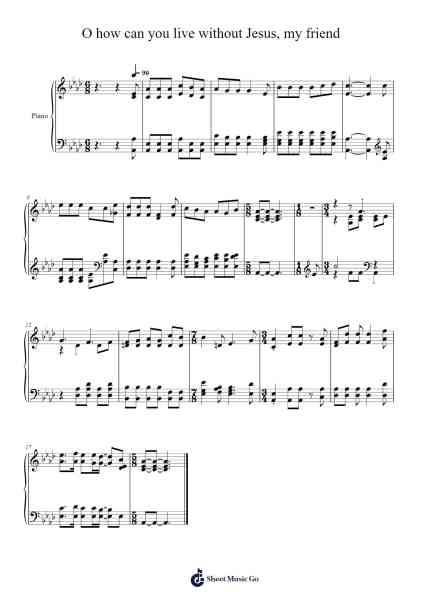 O How Can You Live Without Jesus Sheet Music by Isaac Watts-Arr.Evertrine Curcent