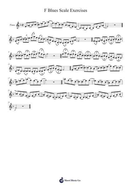 F Blues Scale Exercises 악보  - 편곡 Wyattnix Abniel