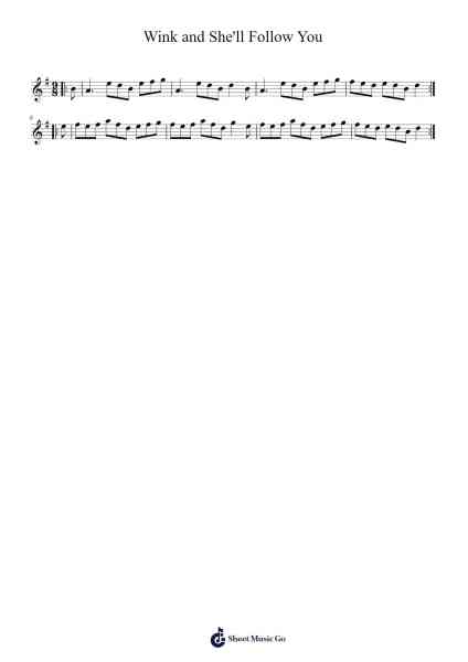 Wink and She'll Follow You Sheet Music by Peter_94-Arr.Deanlay Dulsnow