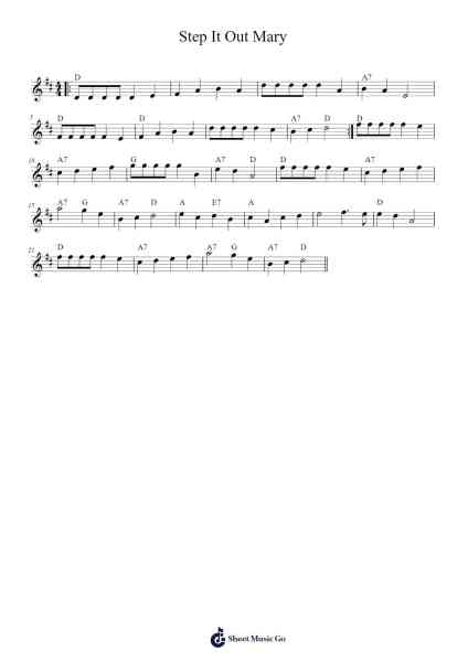 Step It Out Mary Musica per pianoforte di undefined - Arr.Yeaten
