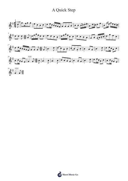 A Quick Step Sheet Music by Hurdleners-Arr.Wattsh