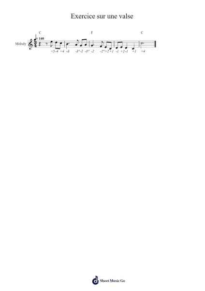 Exercice sur une valse Sheet Music by Paul Lassey-Arr.Bingpiers Georlance