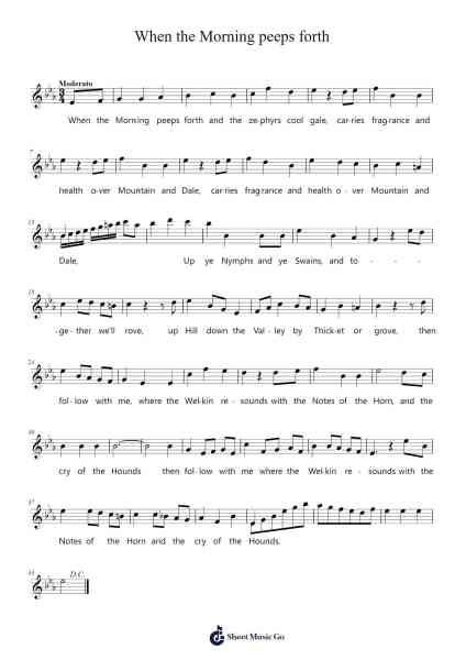 When the Morning Peeps Forth Sheet Music by Julian Chambers-Arr.Raelo