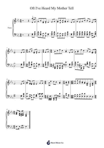 Oft I've Heard My Mother Tell Sheet Music by Isaac Watts-Arr.Oisenrob Clyger
