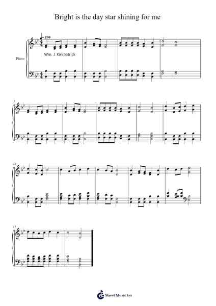 Bright is the Daystar Shining for Me Sheet Music by Isaac Watts-Arr.Cromchard Hanzie