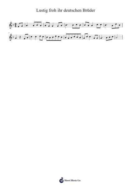 Lustig froh ihr deutschen Brüder Sheet Music by Hurdleners-Arr.Mickmin