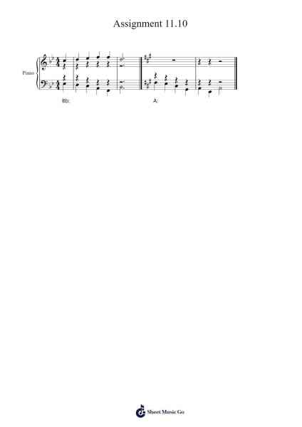 Assignment 11.10 Sheet Music by Bylard-Arr.Huxdia