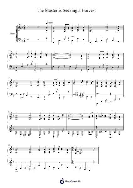 The Master is seeking a harvest Sheet Music oleh Isaac Watts-Arr.Steyule Lanceac