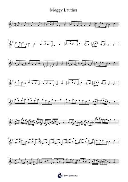 Moggy Lauther Sheet Music by Khalil Bullock-Arr.Cookjoe