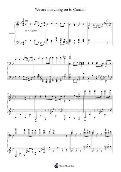 We are marching on to Canaan 樂譜由 Isaac Watts - 編曲 Yuledawn