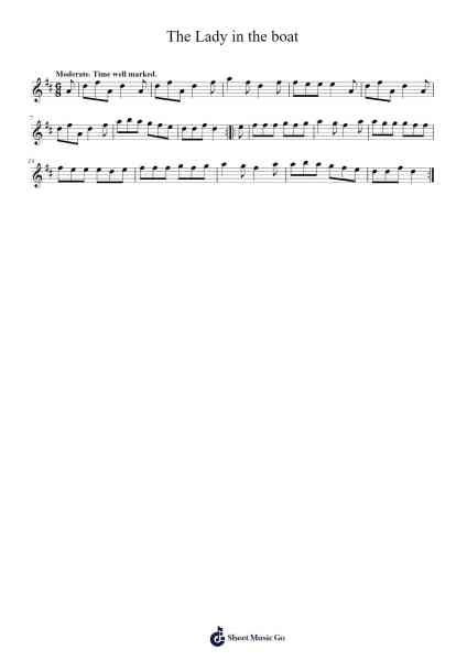 The Lady in the boat 樂譜由 Rhythmet - 編曲 Woolfleen Juskirk