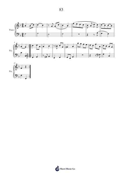 83 樂譜由 Daniel Gottlob Türk - 編曲 Earlfay Joyceraine