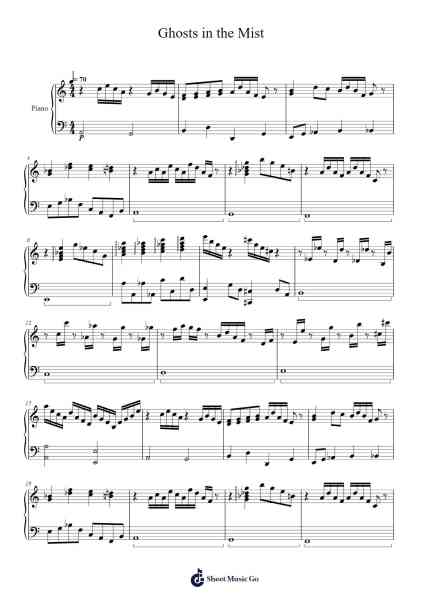 Ghosts in the Mist Sheet Music by Eric Bingham-Kumpf-Arr.Leron