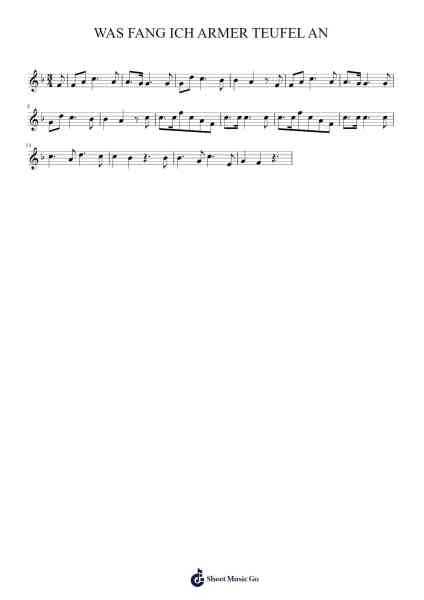 WAS FANG ICH ARMER TEUFEL AN 樂譜由 Minorge - 編曲 Minmeg Bobfax