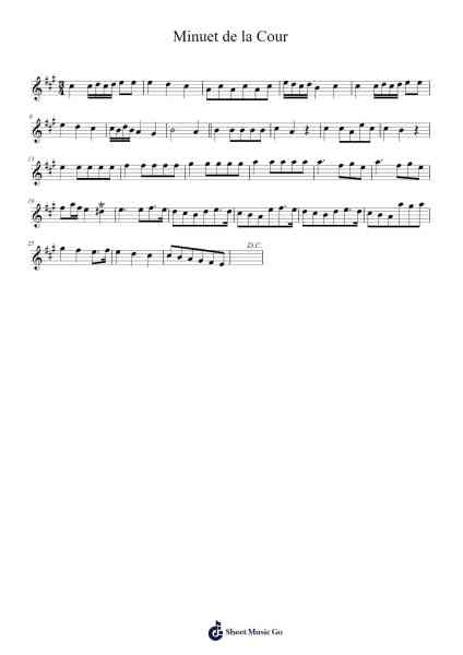 Minuet de la Cour Sheet Music by Trainermeta-Arr.Reylot