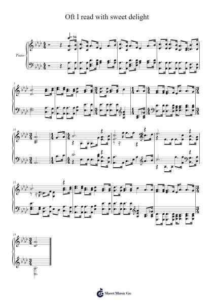 Oft I read with sweet delight Sheet Music by Isaac Watts-Arr.Ruthneil Rulan