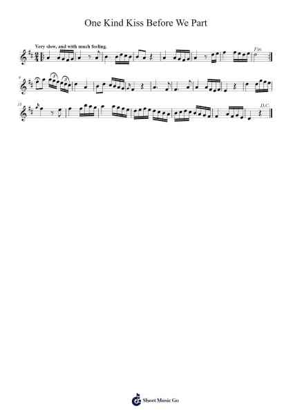 One Kind Kiss Before We Part 楽譜 by Julian Chambers-Arr.Clairenor Jouvic