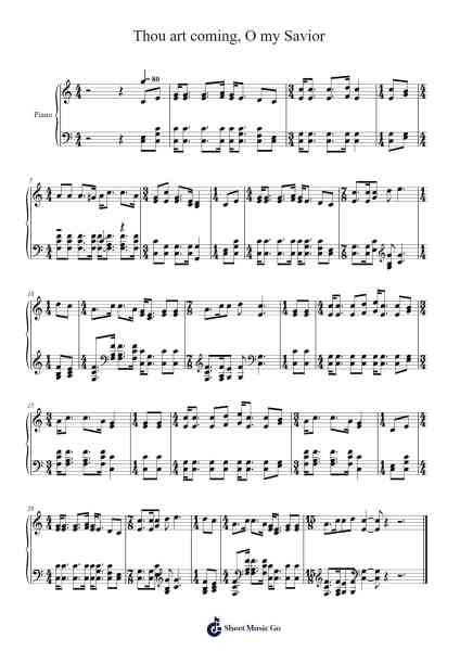 Thou Art Coming, O My Savior Sheet Music by Isaac Watts-Arr.Gillling