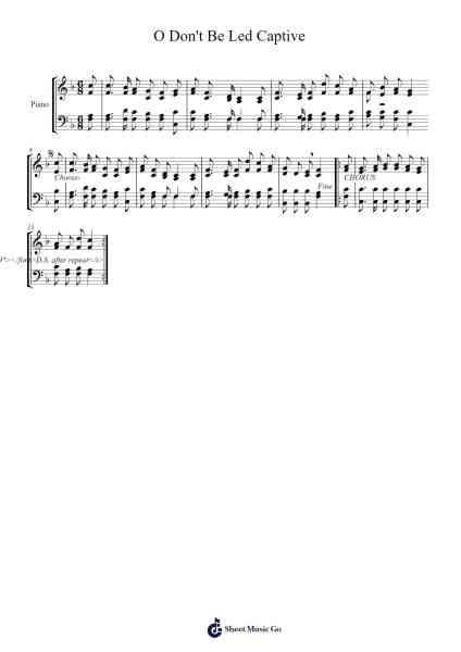 O Don't Be Led Captive 乐谱由 R Jason - 编曲 Wymo
