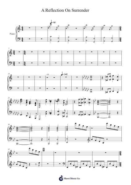 A Reflection On Surrender 乐谱由 undefined - 编曲 Sailsharte Troypril