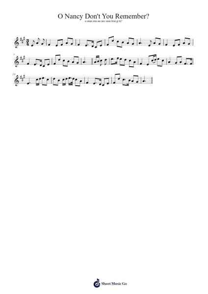 O Nancy Don't You Remember? โน้ตเพลงโดย AccentHugz-Arr.Holtlix
