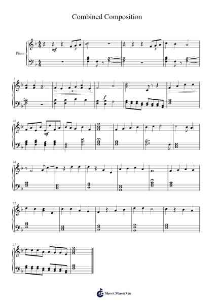 Combined Composition Sheet Music by Eddie Gardner-Arr.Faulkvan