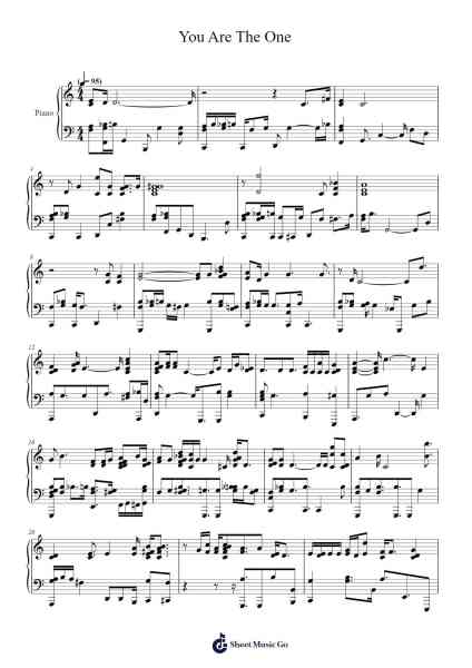 You Are The One Sheet Music by Reinis Licis-Arr.Shelmore Yetgrant