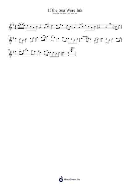 If the Sea Were Ink Sheet Music by Metronova-Arr.Churwalsh