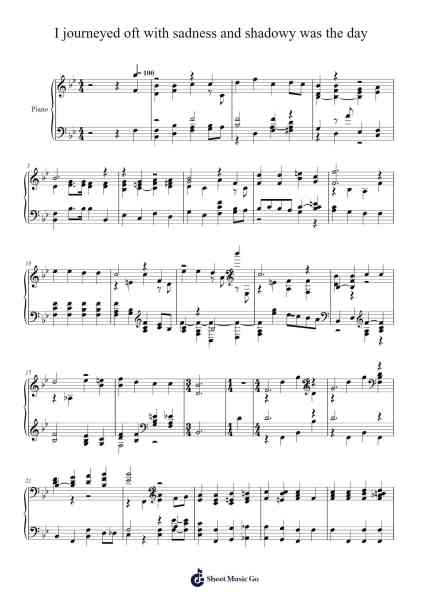 I Journeyed Oft with Sadness and Shadowy Was the Day Sheet Music by Isaac Watts-Arr.Blairharte Titess