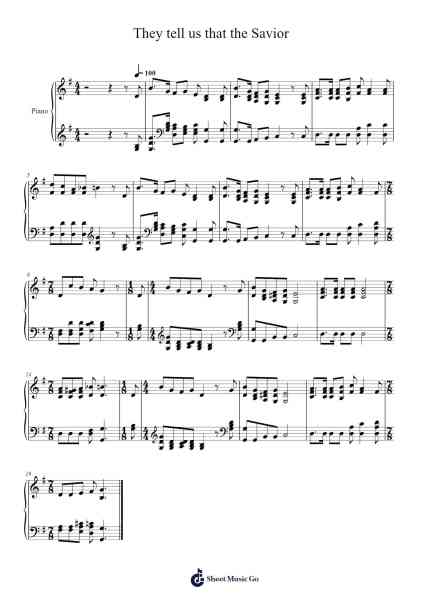 They Tell Us That the Savior - George W. Cooke 樂譜由 Isaac Watts - 編曲 Bridmay