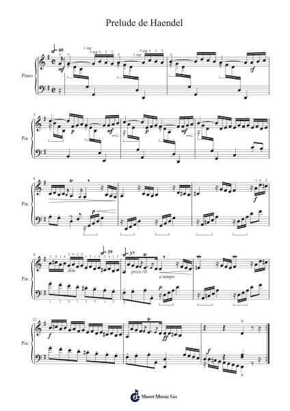 Prelude de Haendel Sheet Music by undefined-Arr.Souget Sasprice