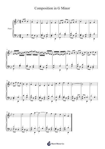 Composition in G Minor 樂譜由 Ellie Ramey - 編曲 Bautab