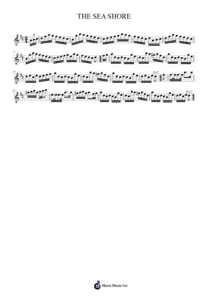 THE SEA SHORE Sheet Music by Julian Chambers-Arr.Arkirk Janeien