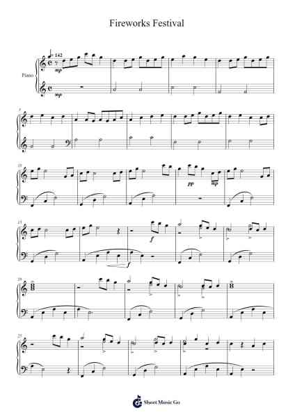 Fireworks Festival Sheet Music by RADWIMPS-Arr.Chamberg