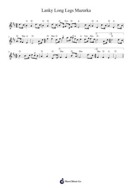 Lanky Long Legs Mazurka Sheet Music by Nicole Morrow-Arr.Mattvey Chilrick