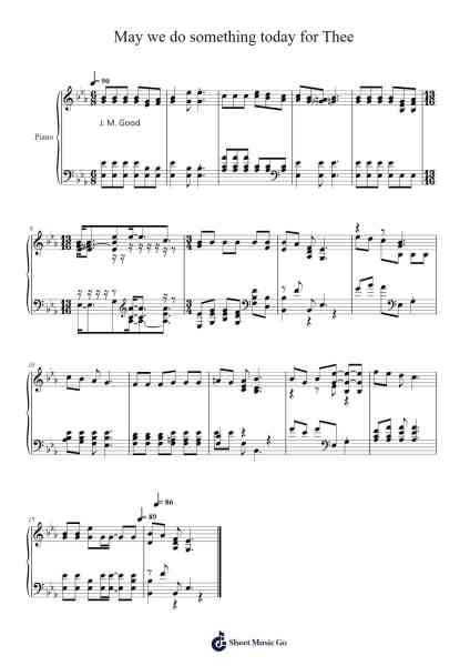 May we do something today for Thee Notas de música por Isaac Watts-Arr.Xanbriel Rague