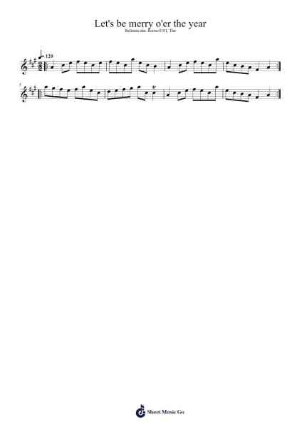 Let's be merry o'er the year Sheet Music by Izabelle Roman-Arr.Vicnick Hoodpy
