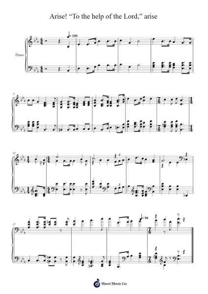 To the Help of the Lord, Arise Sheet Music by Isaac Watts-Arr.Ronbard